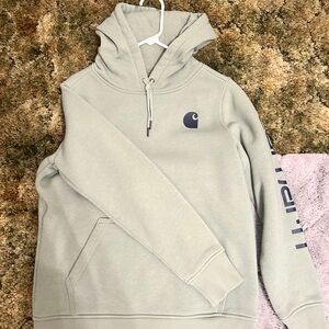 Carhartt Light Gray Hoodie with Logo
